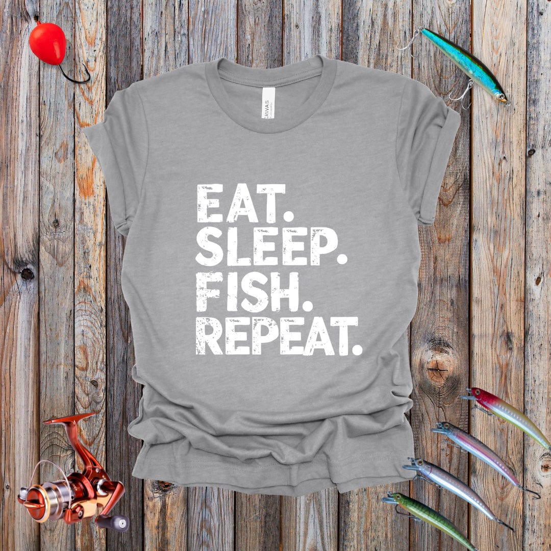 Eat Sleep Fish Repeat Tee