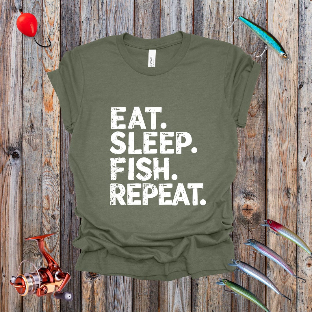 Eat Sleep Fish Repeat Tee