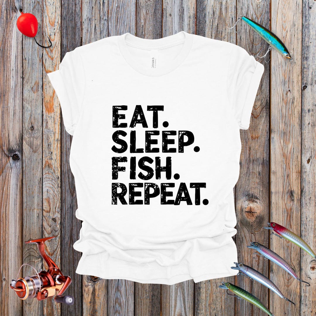 Eat Sleep Fish Repeat Tee