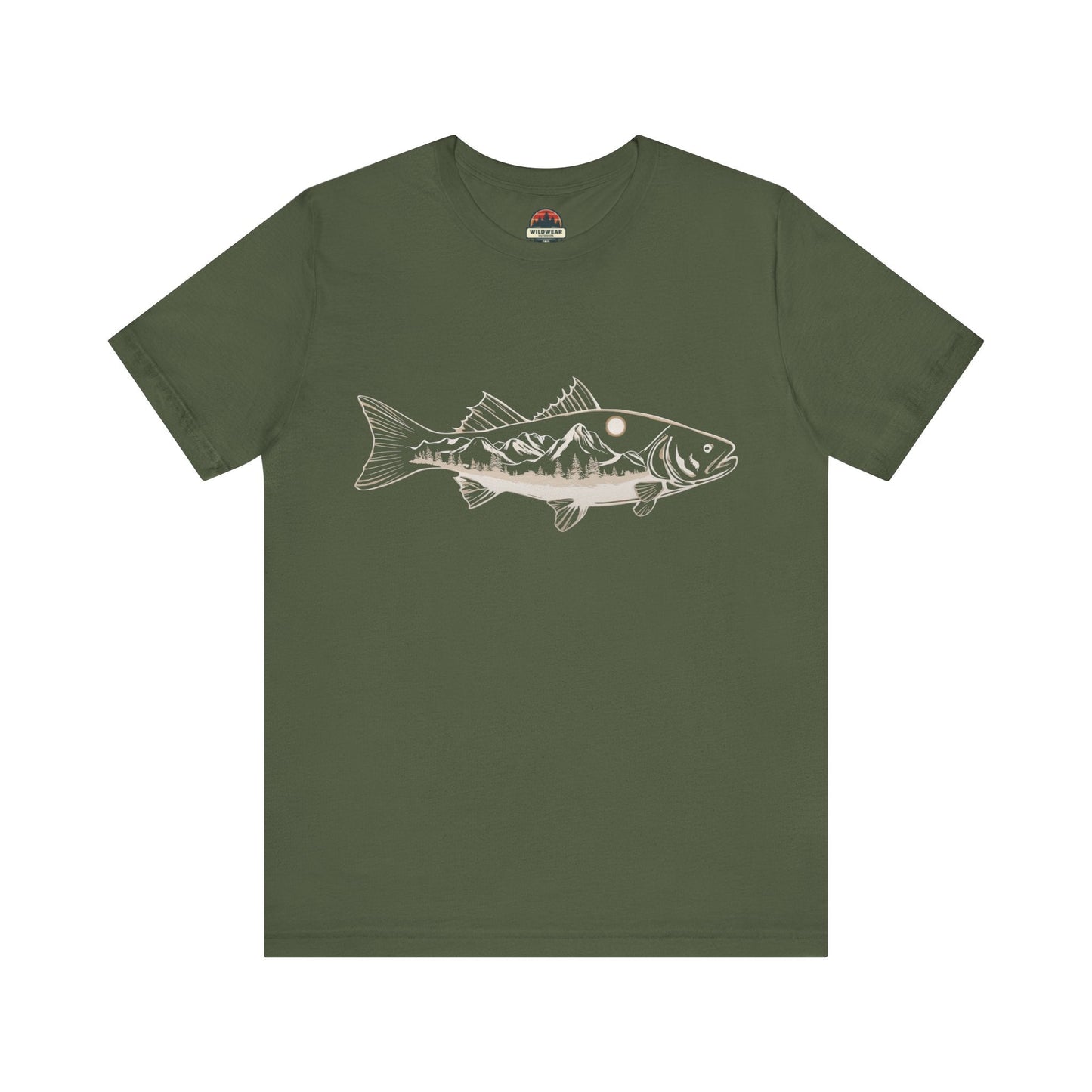 Trout With Mountains Tee