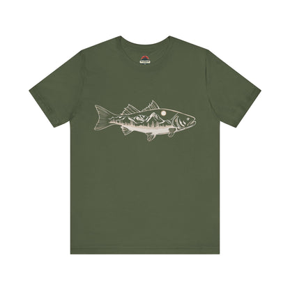 Trout With Mountains Tee