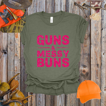 Guns and Messy Buns Tee