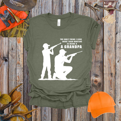 Love More Than Hunting Grandpa Tee