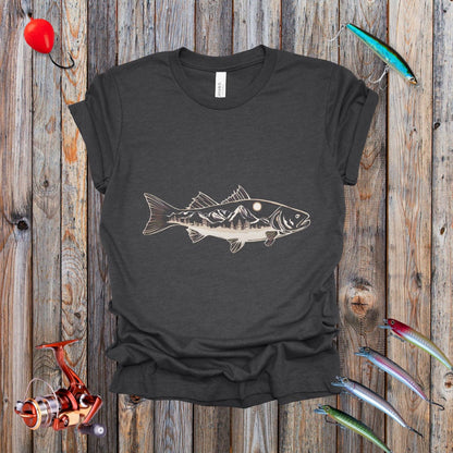 Trout With Mountains Tee