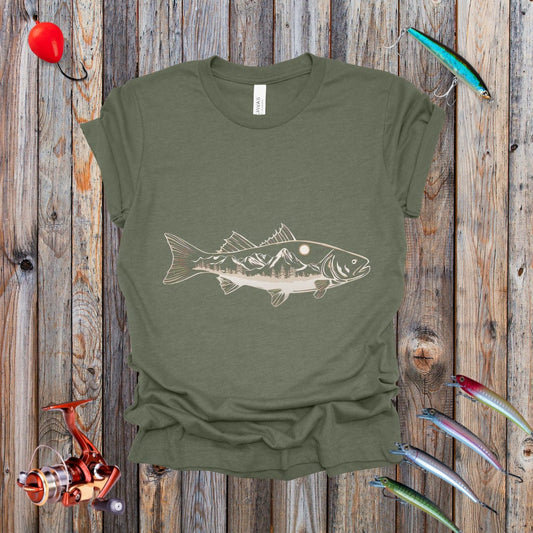 Trout With Mountains Tee