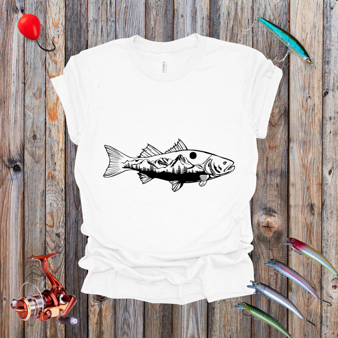 Trout With Mountains Tee